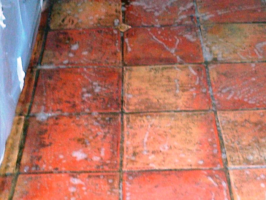 Terracotta Tiled Floor Maintained In Denham Buckinghamshire