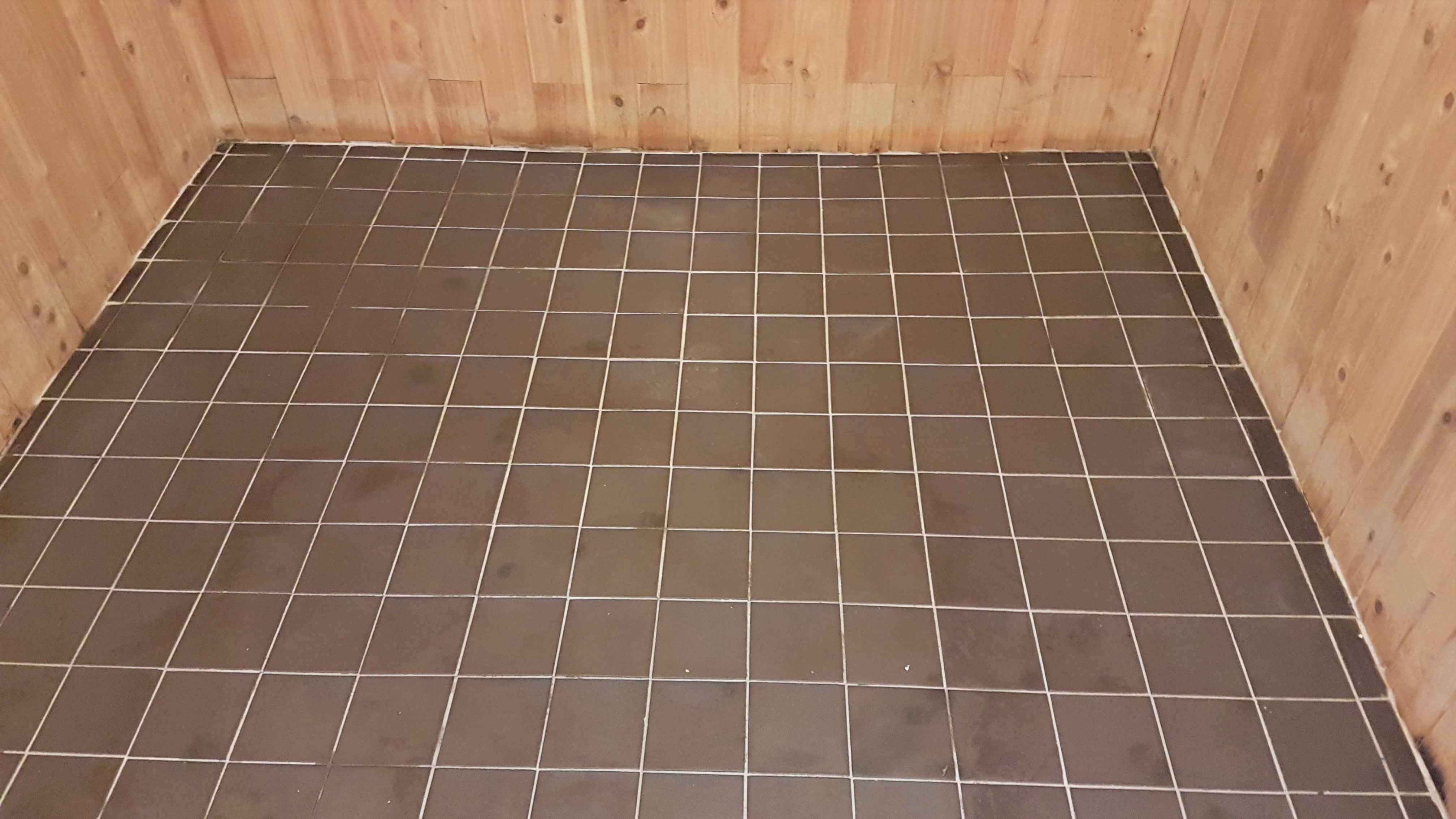 Ceramic Tiled Workshop Floor After Cleaning Uxbridge