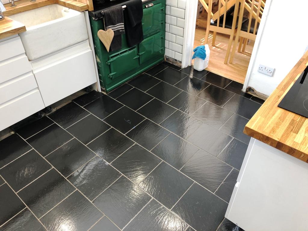 Kitchen Slate Floor Tiles After Renovation High Wycombe