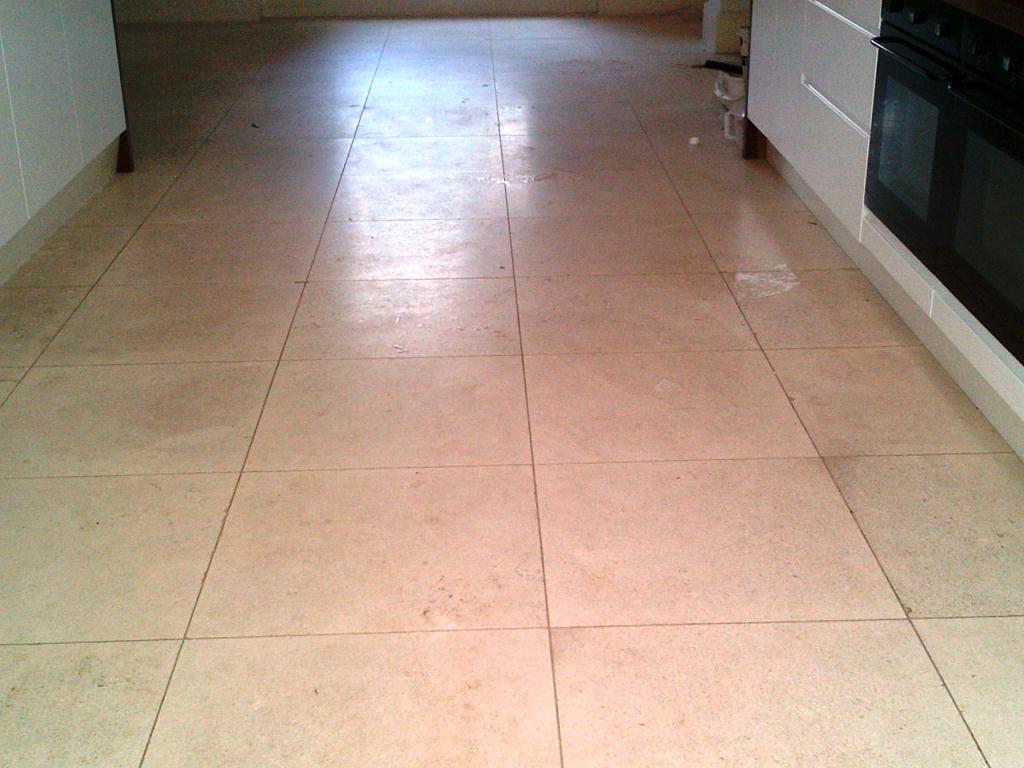 Limestone Floor Before Cleaning