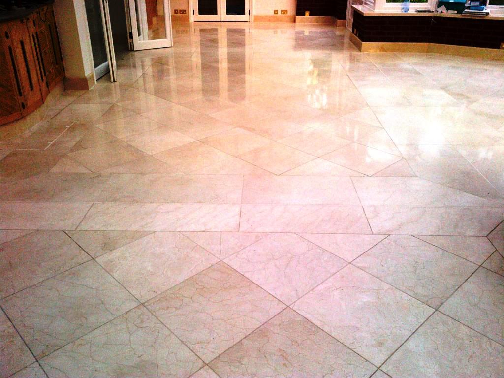 Marble Tiled Floor AfterC leaning and Polishing in Ealing