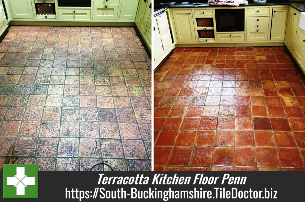 Heavily Soiled Terracotta Kitchen Floor Transformed in Penn