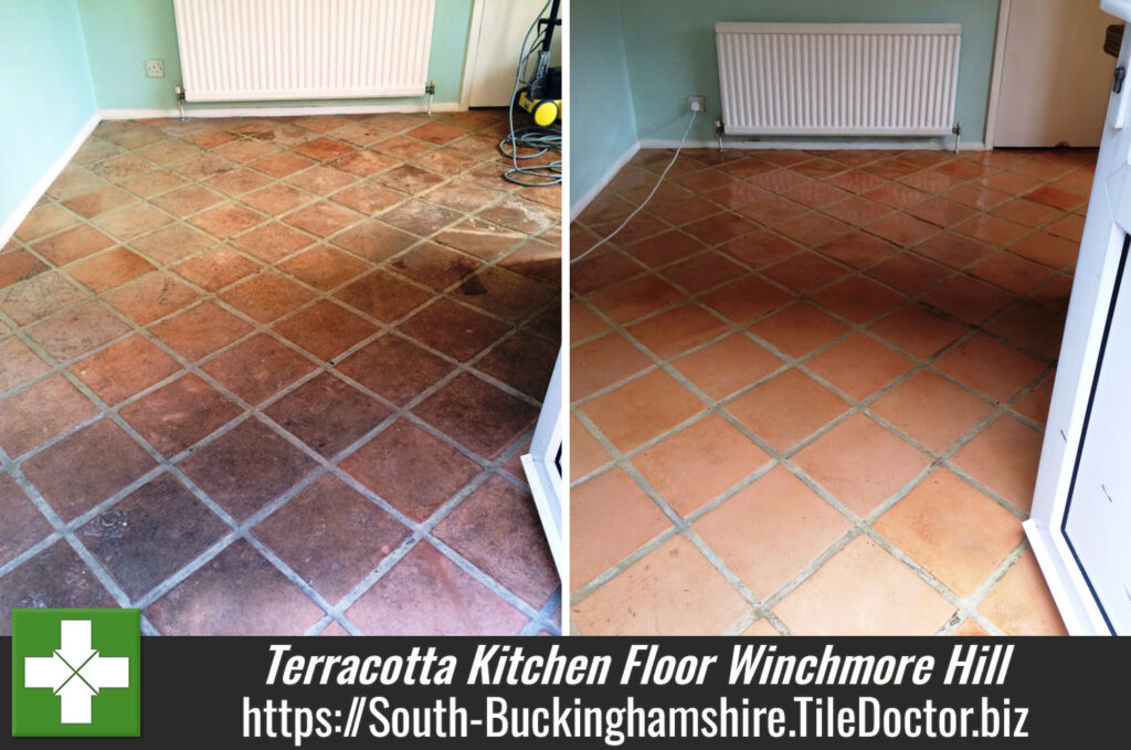 Tiled Terracotta Kitchen Floor, Winchmore Hill