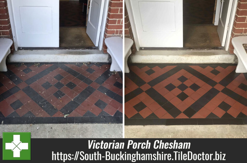 Victorian Porch Tiles Renovated in Chesham