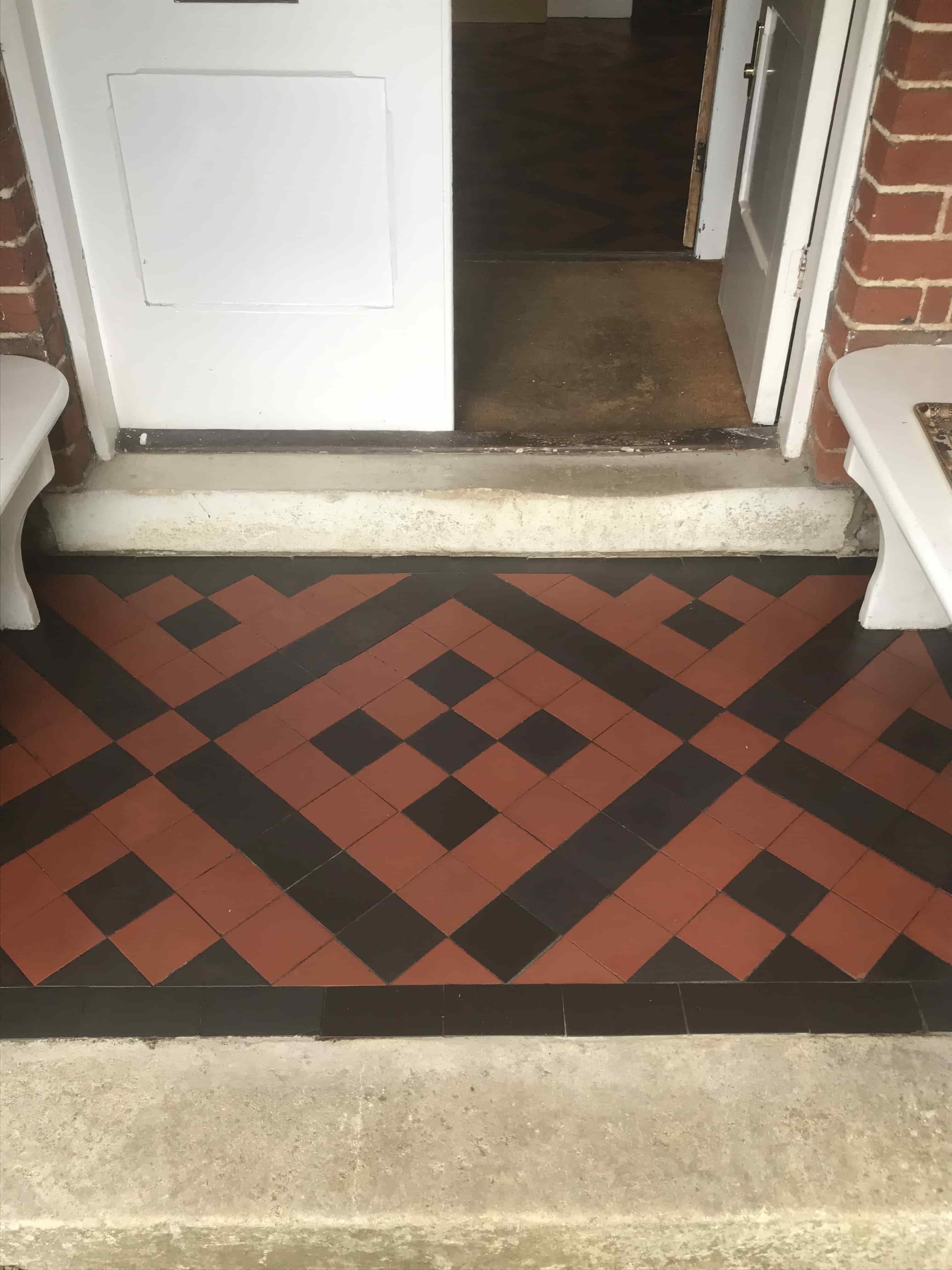 Victorian Tiled Porch Floor After Restoration Chesham