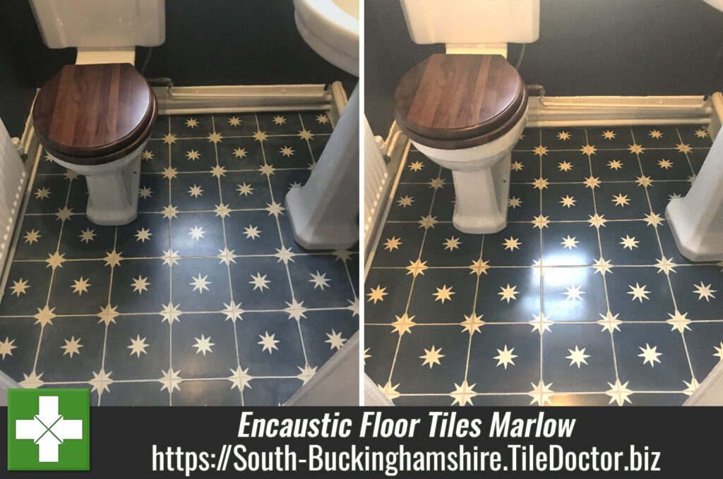 Modern Encaustic WC Floor Tile Renovation Marlow