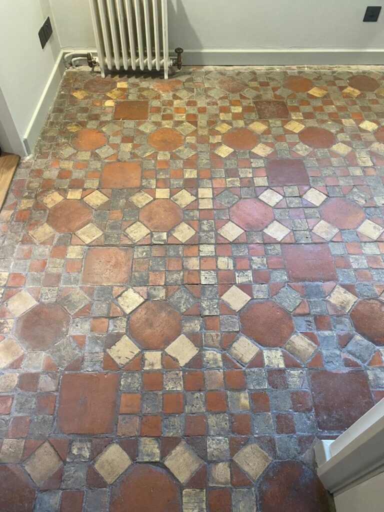 Listed Terracotta Floor Before Cleaning High Wycombe