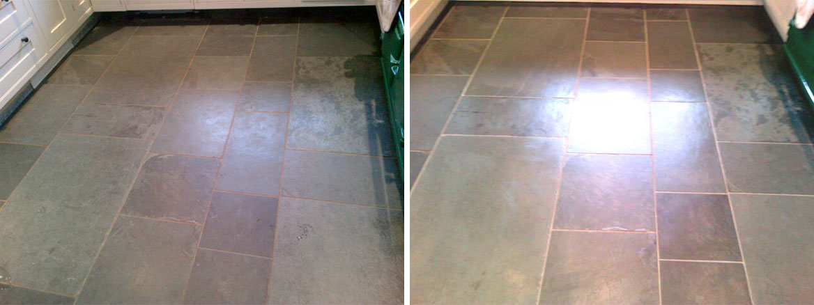 Slate Tiled Floor in Tring Bucks Before and After