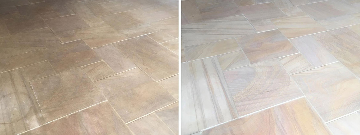 Sandstone Kitchen Floor Renovated in Gerrards Cross