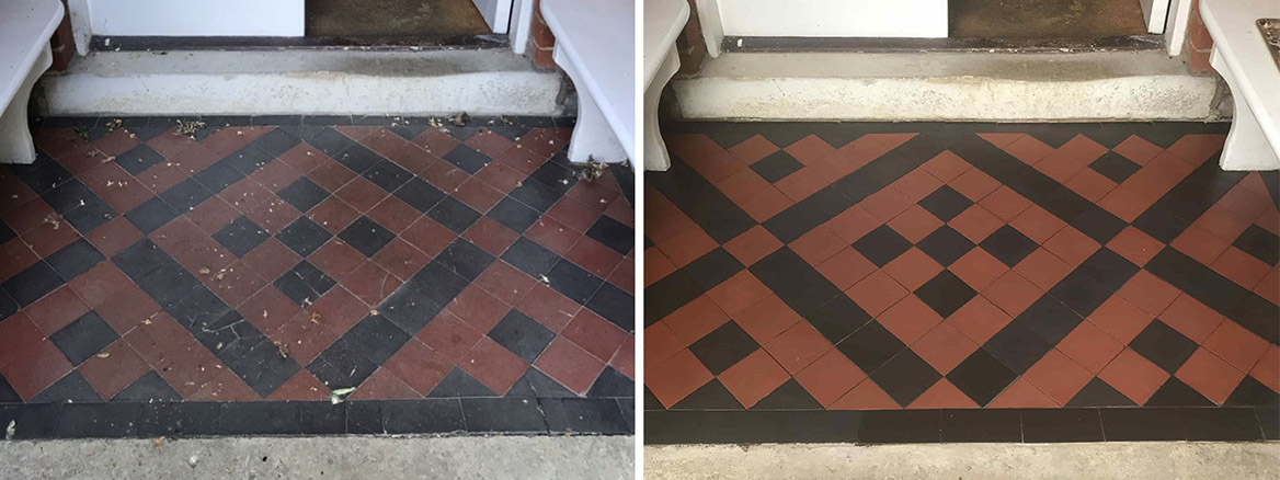 Victorian Porch Tiles Renovated in Chesham