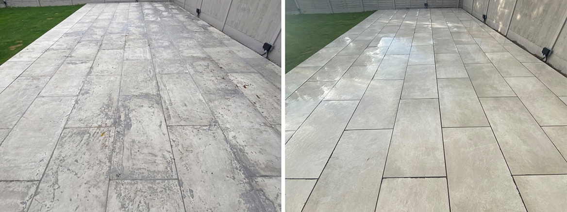 Porcelain Tiled Patio Rescued in Wendover